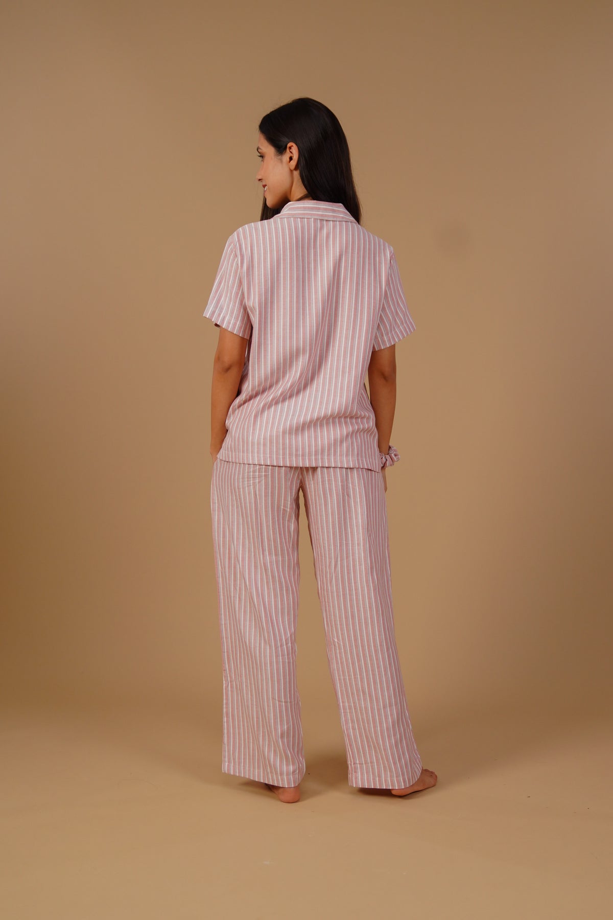 Olivia Cotton Twill Women's Pajama Set - Half Sleeves