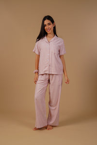 Olivia Cotton Twill Women's Pajama Set - Half Sleeves
