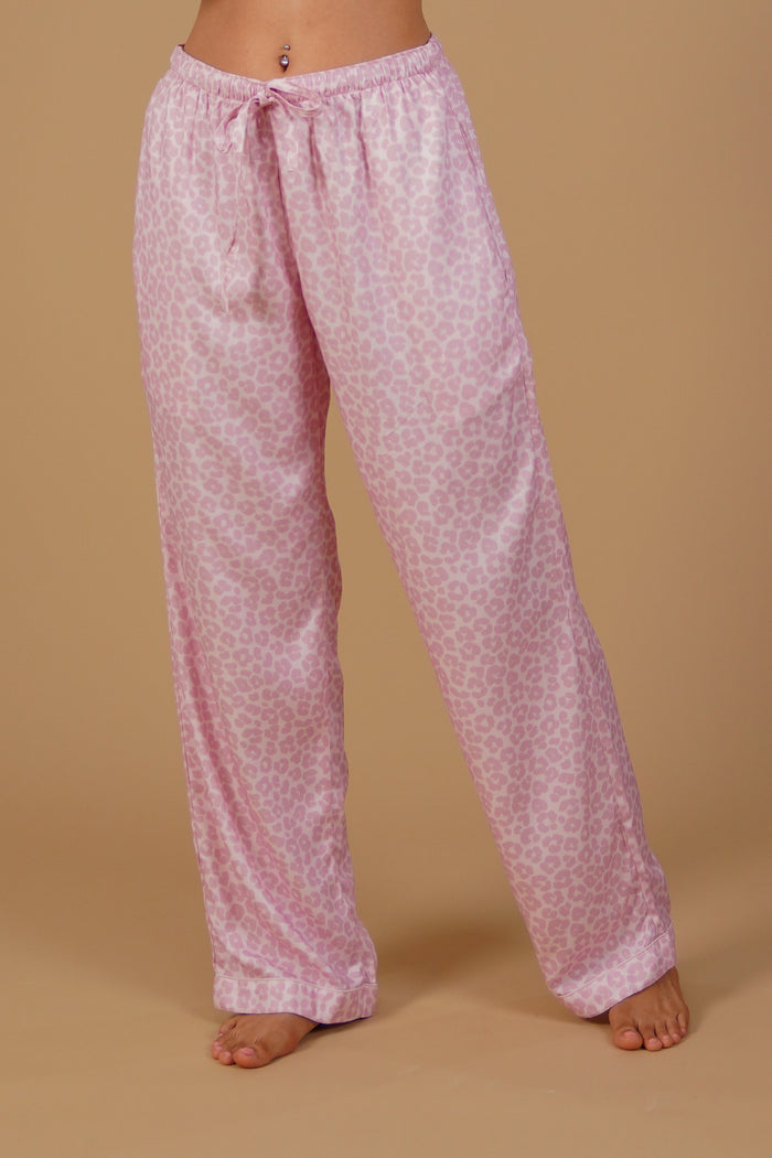 Rachel Leopard Printed Viscose Twill Women's Pajama