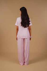 Rachel Leopard Printed Viscose Twill Women's Pajama Set - Half Sleeves