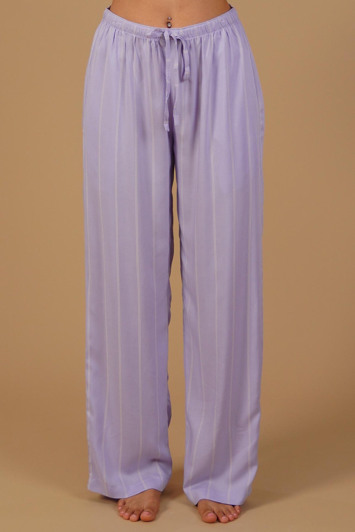 Donna Lilac Stripe Viscose Women's Pajama