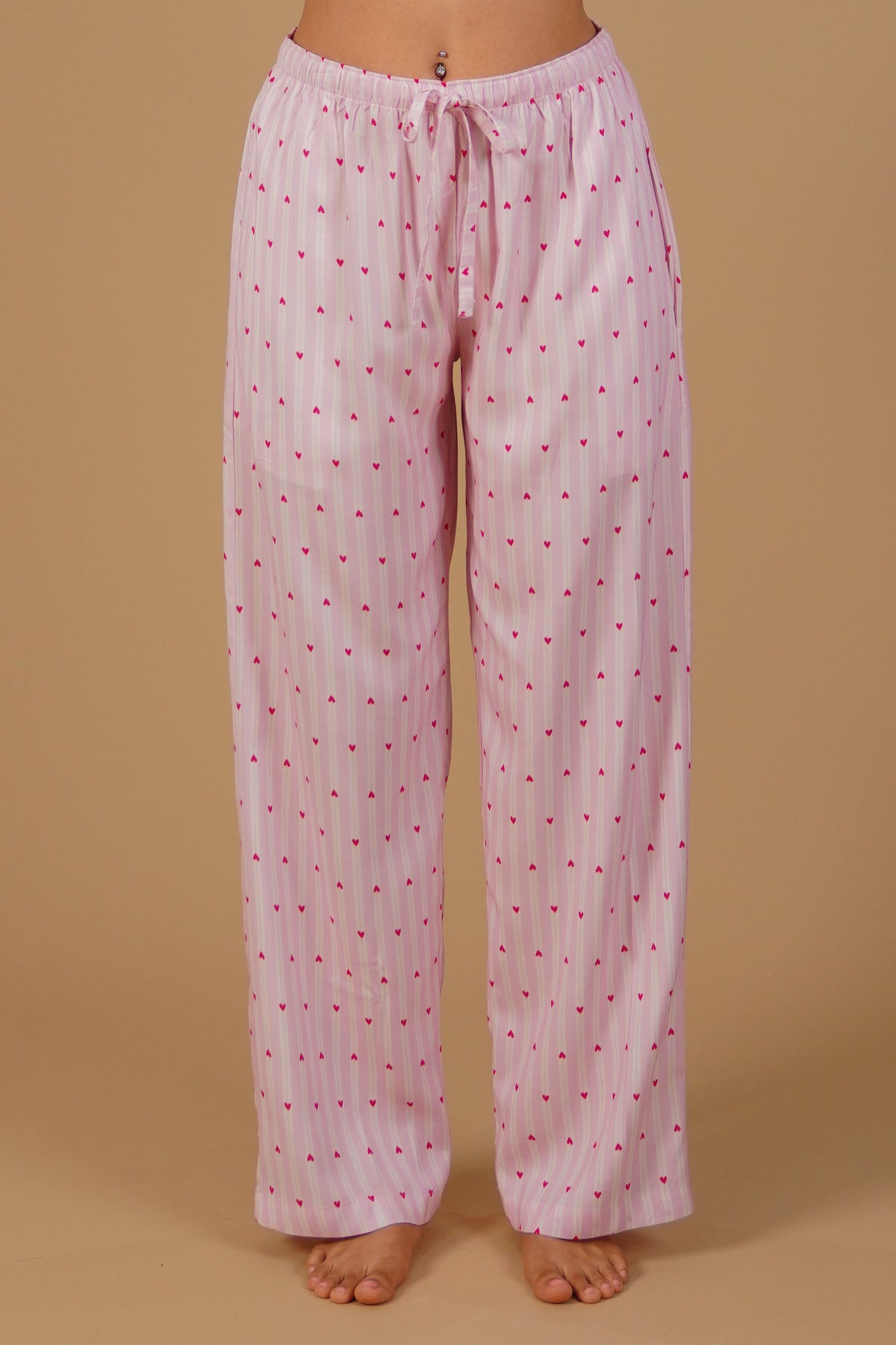 Alice Heart Printed Viscose Twill Women's Pajama