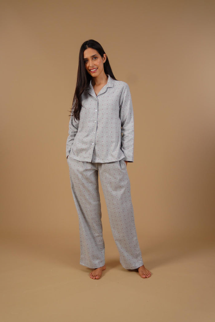 Luna Cotton Blend Women's Pajama Set - Full Sleeves