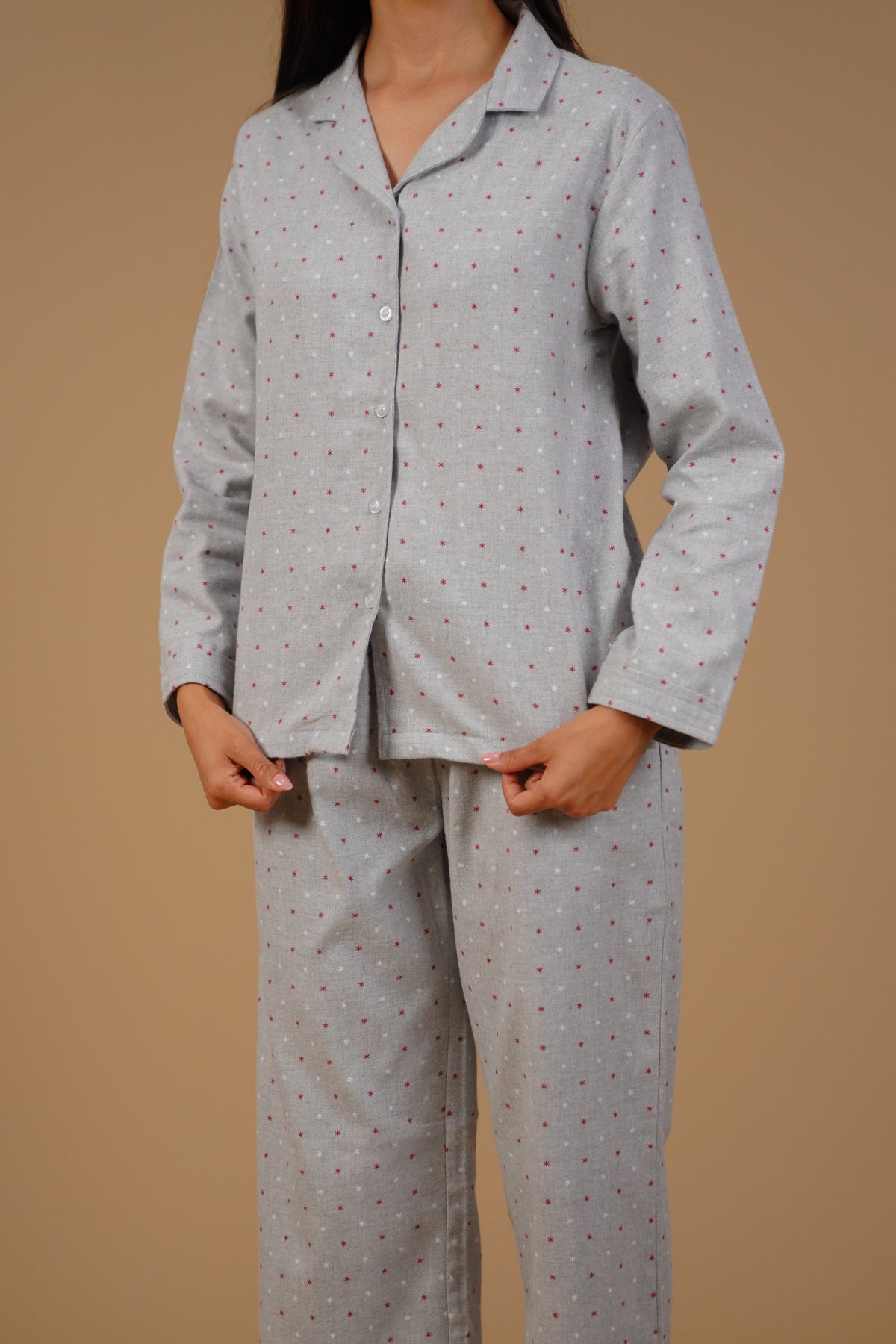 Luna Cotton Blend Women's Pajama Set - Full Sleeves