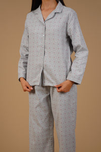 Luna Cotton Blend Women's Pajama Set - Full Sleeves
