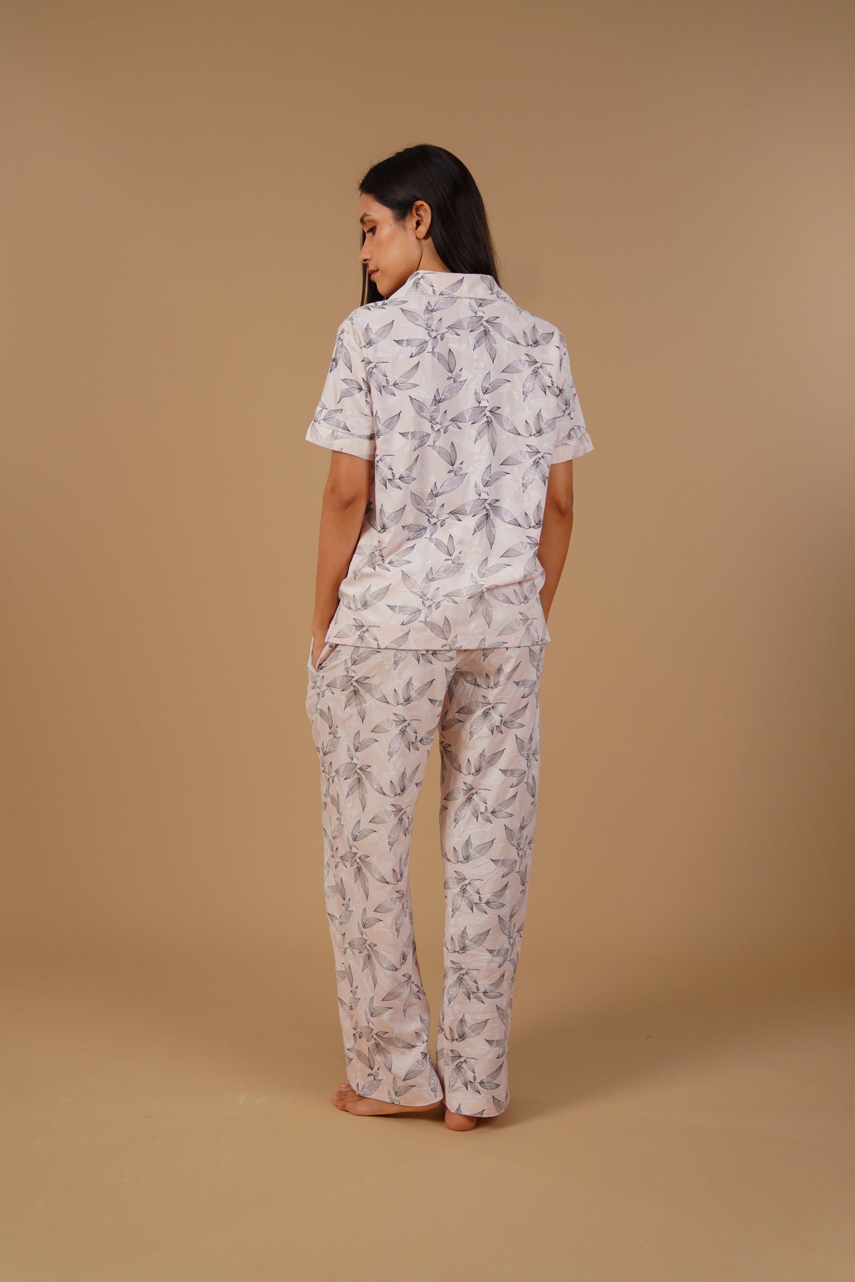 Anna Floral Cotton Blend Women's  Pajama Set - Half Sleeves