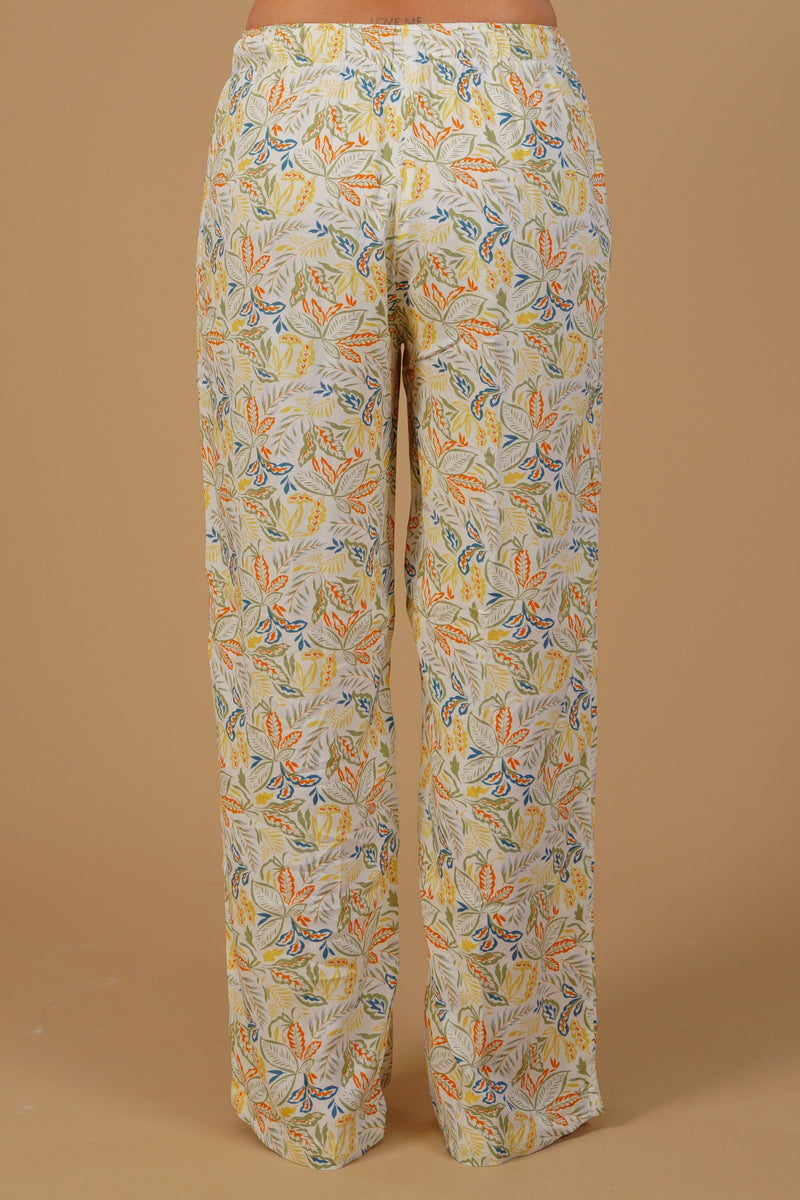 Autumn Garden Printed Cotton Blend Women's Pajama