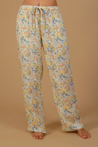 Autumn Garden Printed Cotton Blend Women's Pajama