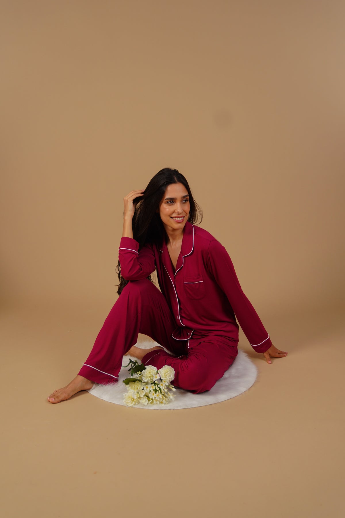 Plum Victoria  Butter-Soft Bamboo Knit Women's Pajama Set