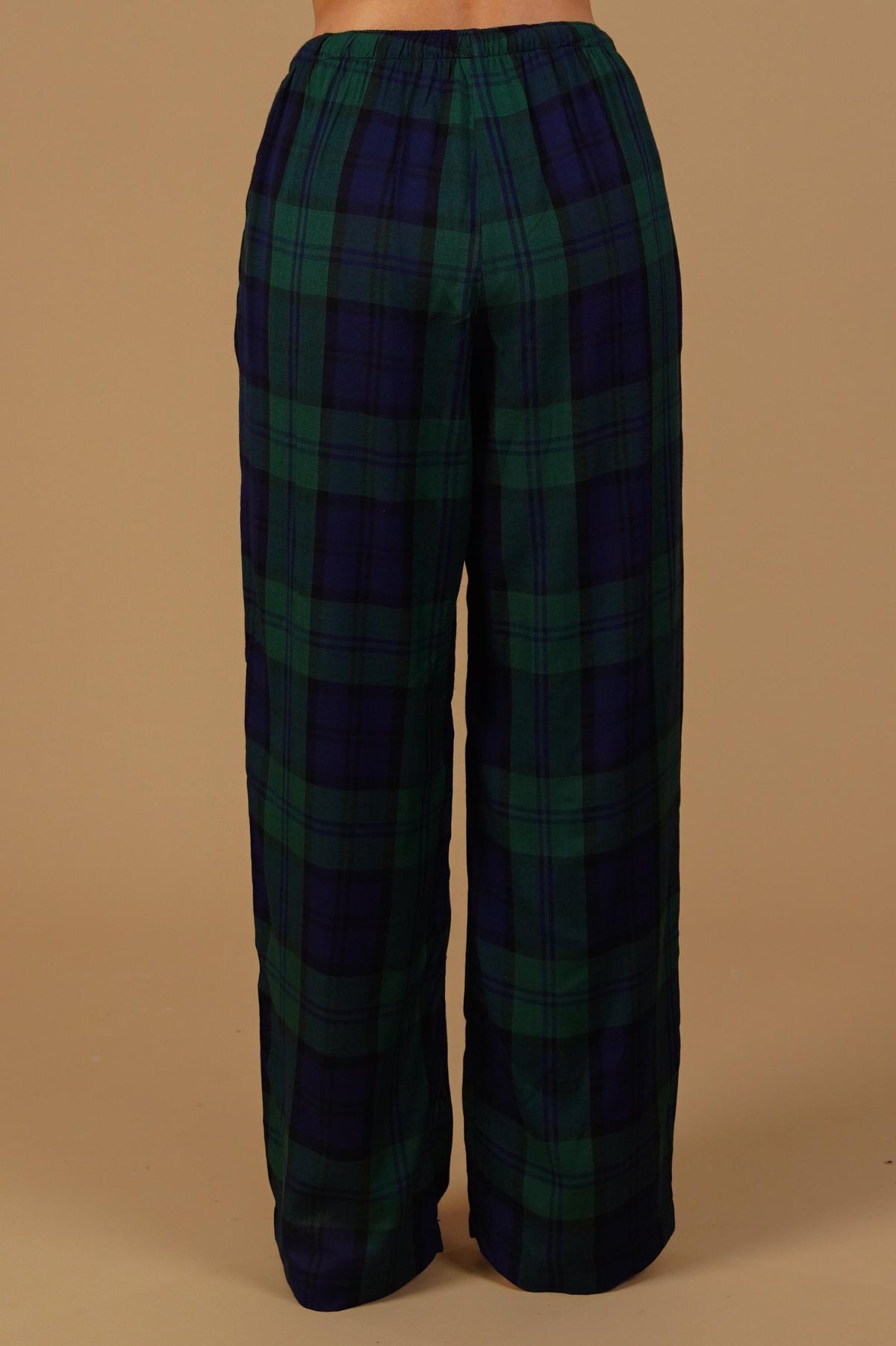 Emerald Check Cotton Blend Women's Pajama