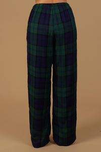 Emerald Check Cotton Blend Women's Pajama