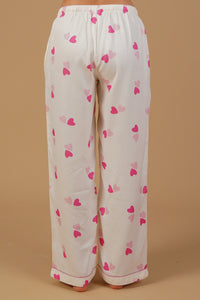 Amy Heart Printed Viscose Twill Women's Pajama