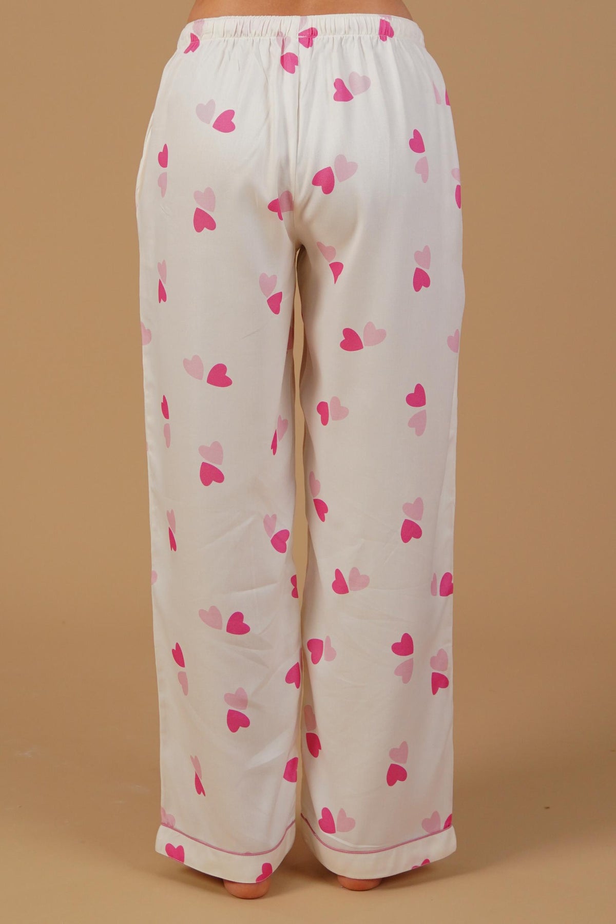Amy Heart Printed Viscose Women's Pajama