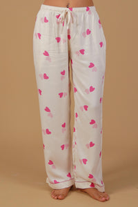 Amy Heart Printed Viscose Women's Pajama