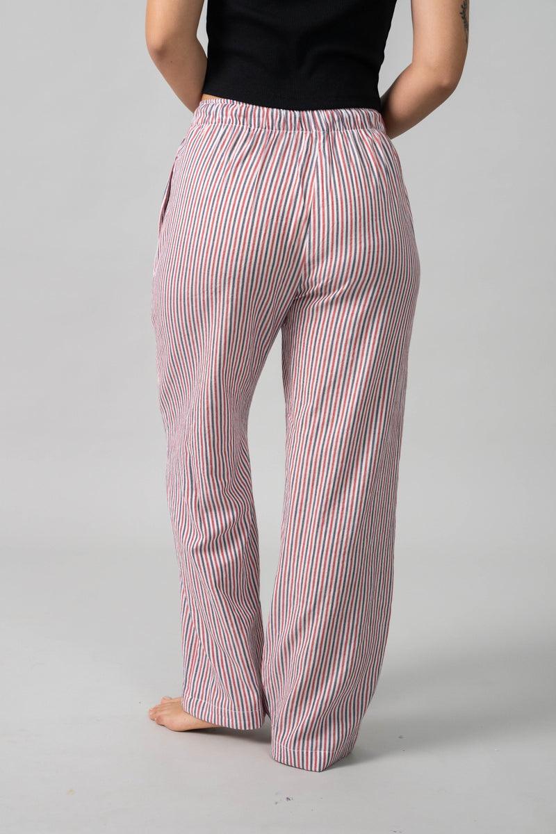 Scarlet Pinstripe Cotton Women's Pajama