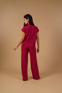 Plum Lucy Butter-Soft Bamboo Knit Women's Half Sleeve  Pajama Set