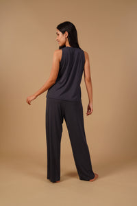Moon Grey Lucy Butter-Soft Modal Knit Women's Pajama Set - Sleeveless