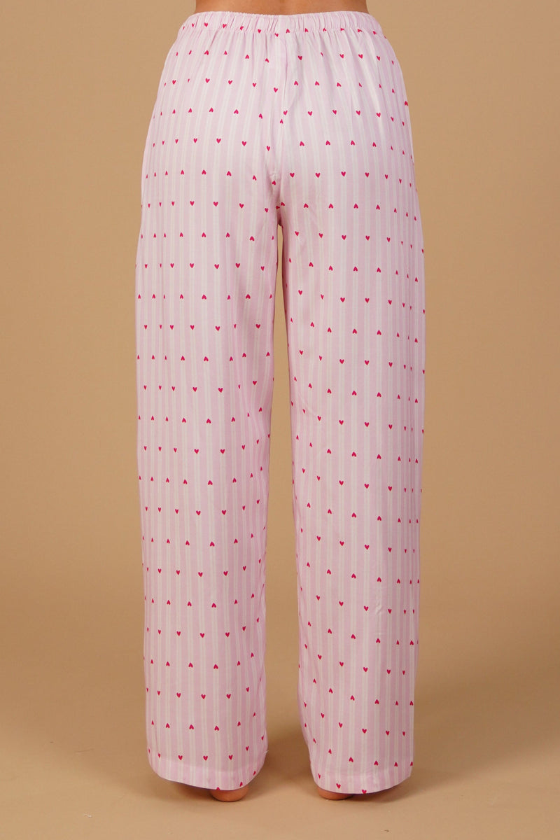 Alice Heart Printed Viscose Twill Women's Pajama