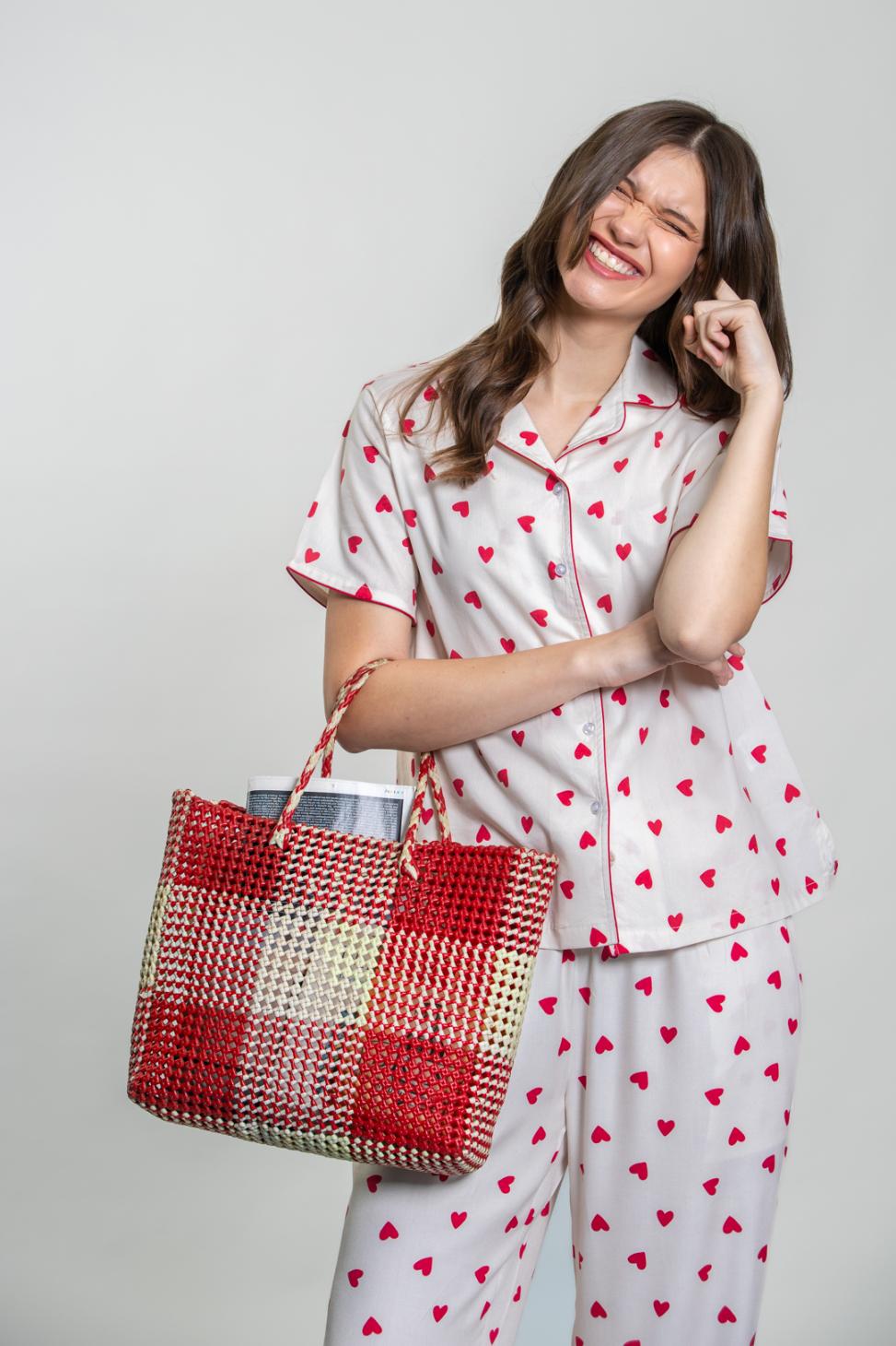 Sweetheart Print Women's Viscose Pajama Set