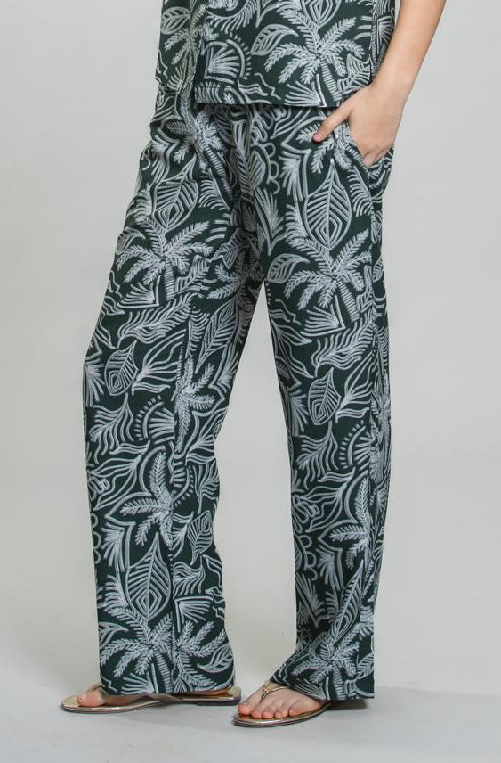 Eden Green Printed Cotton Blend Women's Pajama Only
