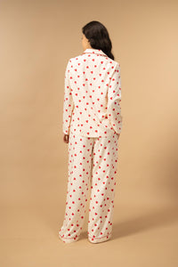 Sweetheart Print Women's Viscose Pajama Set - Full Sleeves