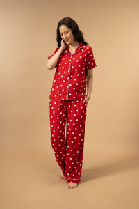 Valentina Viscose Women's Pajama Set - Half Sleeves