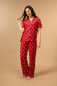Valentina Viscose Women's Pajama Set - Half Sleeves
