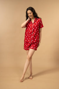 Valentina Viscose Women's Shorts Set - Half Sleeves