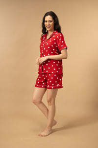 Valentina Viscose Women's Shorts Set - Half Sleeves