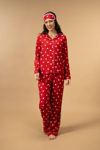 Valentina Viscose Women's Pajama Set - Full Sleeves