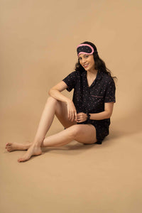 Miley Polka Viscose Women's Shorts Set - Half Sleeves