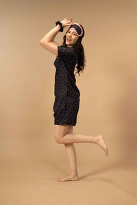 Miley Polka Viscose Women's Shorts Set - Half Sleeves