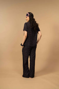 Miley Polka Viscose Women's Pajama Set - Half Sleeves