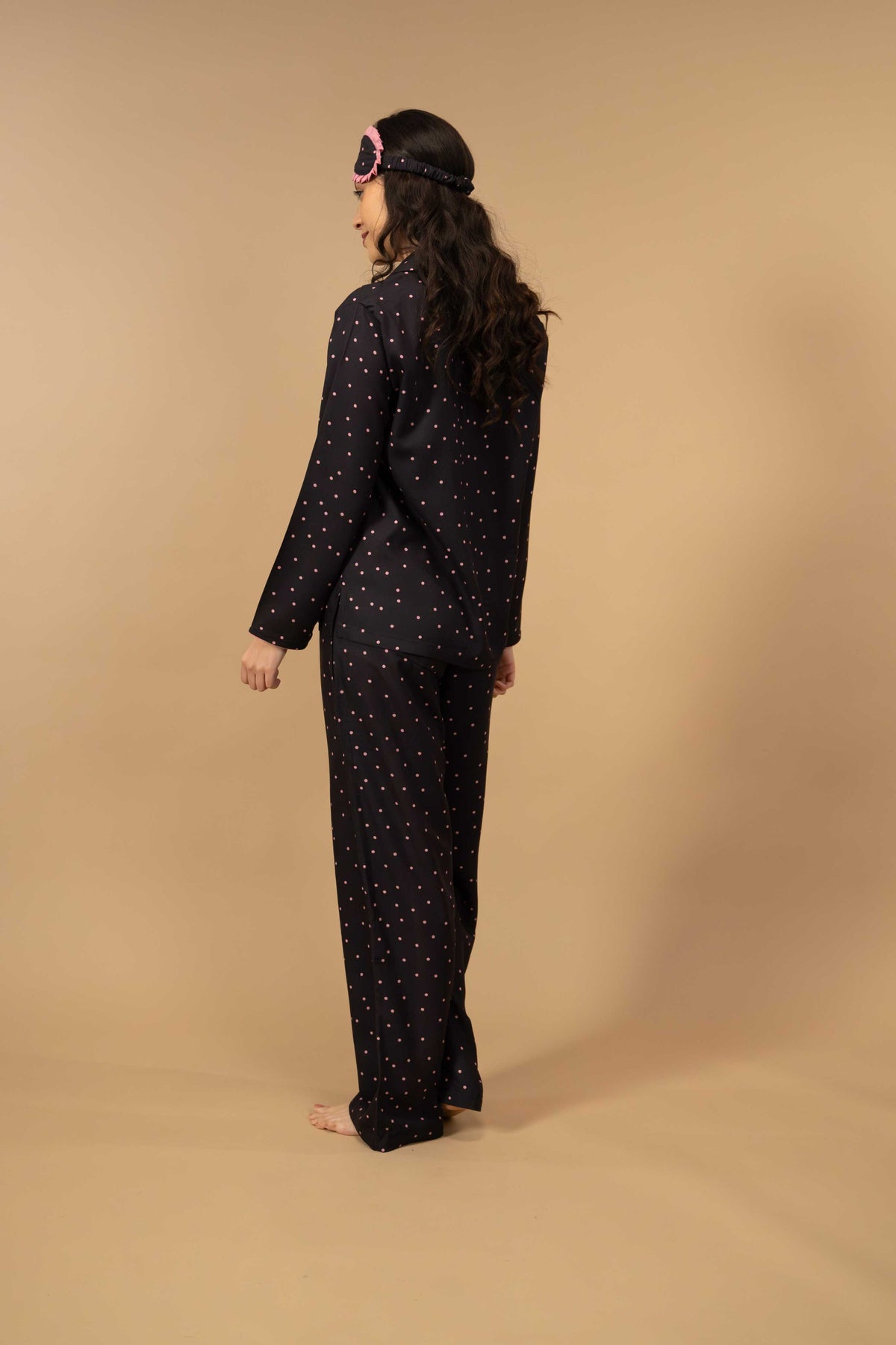 Miley Polka Viscose Women's Pajama Set - Full Sleeves