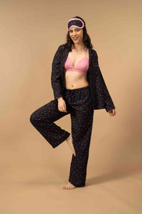 Miley Polka Viscose Women's Pajama Set - Full Sleeves