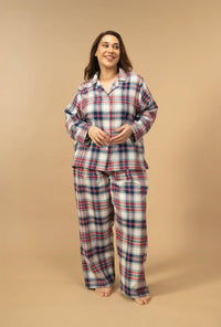 Ellie Cotton Twill Women's Curve Pajama Set - Full Sleeves