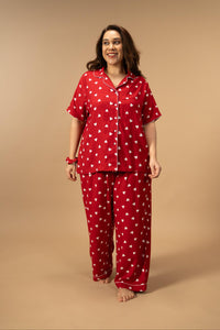 Valentina Viscose Women's Curve Pajama Set - Half Sleeves