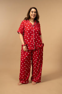 Valentina Viscose Women's Curve Pajama Set - Half Sleeves