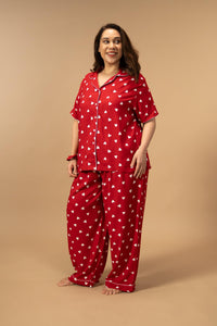 Valentina Viscose Women's Curve Pajama Set - Half Sleeves