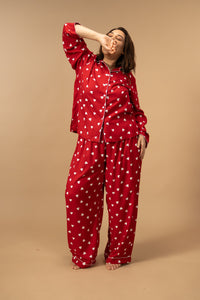 Valentina Viscose Women's Curve Pajama Set - Full Sleeves