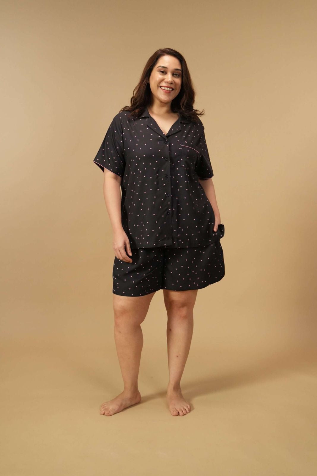 Miley Polka Women's Viscose Shorts