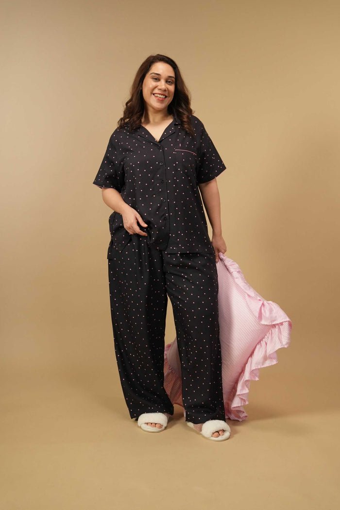 Miley Viscose Women's Curve Pajama Set - Half Sleeves