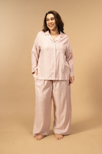 Olivia Cotton Twill Women's Curve Pajama Set - Full Sleeves