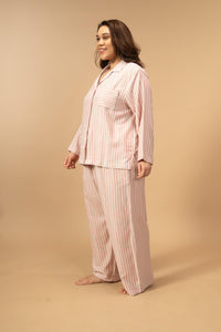Olivia Cotton Twill Women's Curve Pajama Set - Full Sleeves
