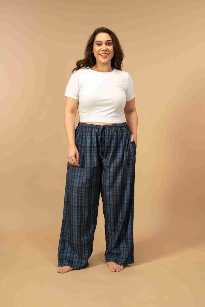 Twilight Check Viscose Women's Curve Pajama