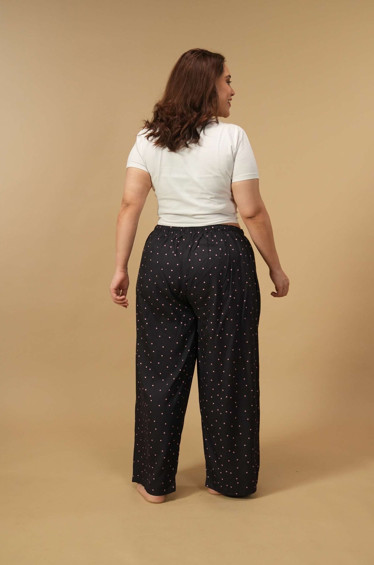 Miley Polka Viscose Women's Curve Pajama