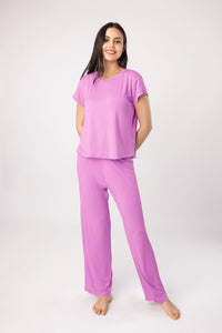 Fuchsia Lucy Butter-soft Cotton Knit Women's Pajama Set