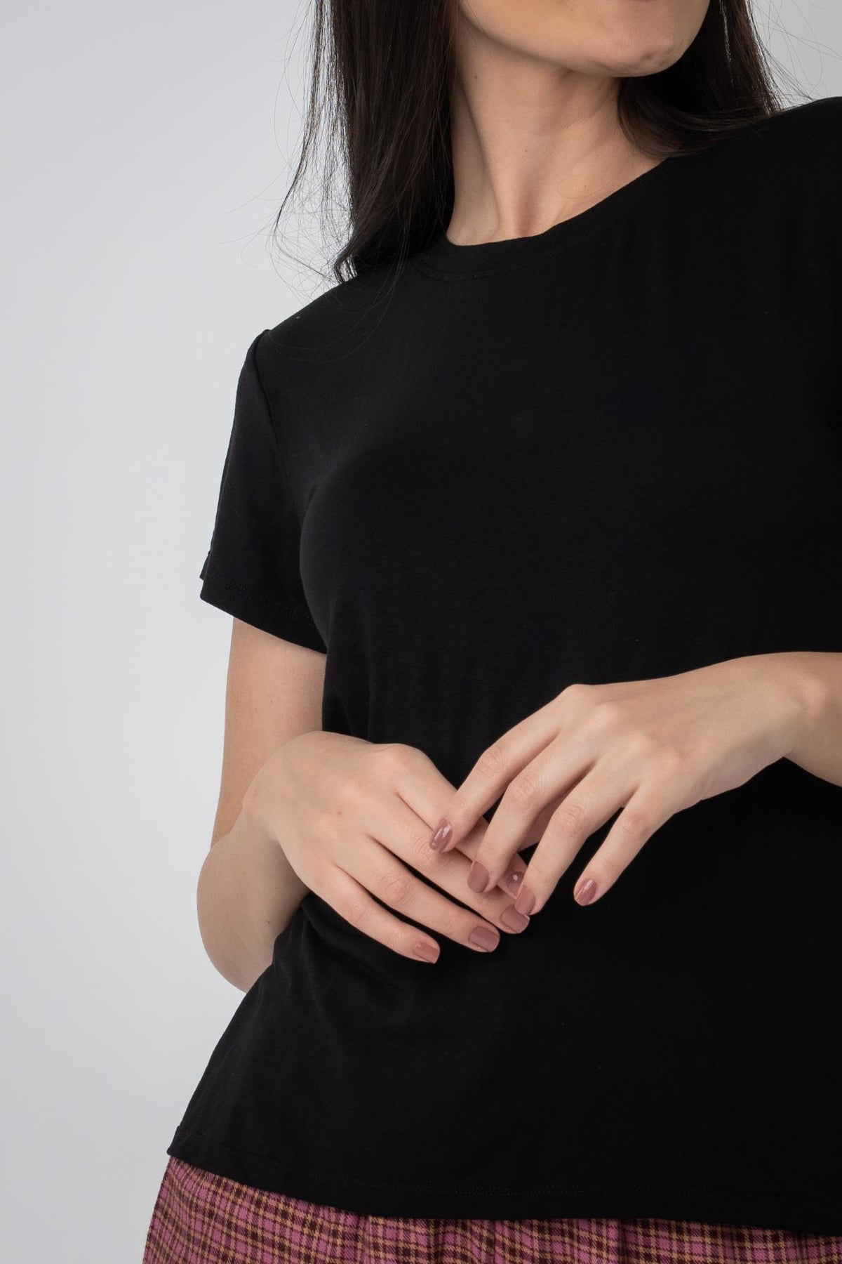 Black Ultra-soft Knitted Women's T-shirt