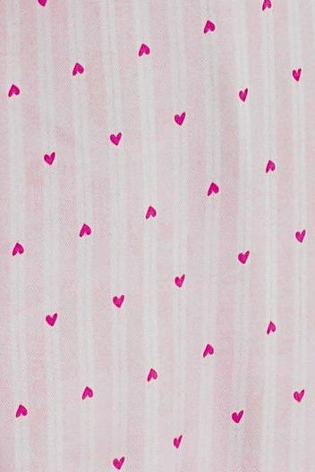 Alice Heart Printed Viscose Twill Women's Curve Pajama Set - Full Sleeves