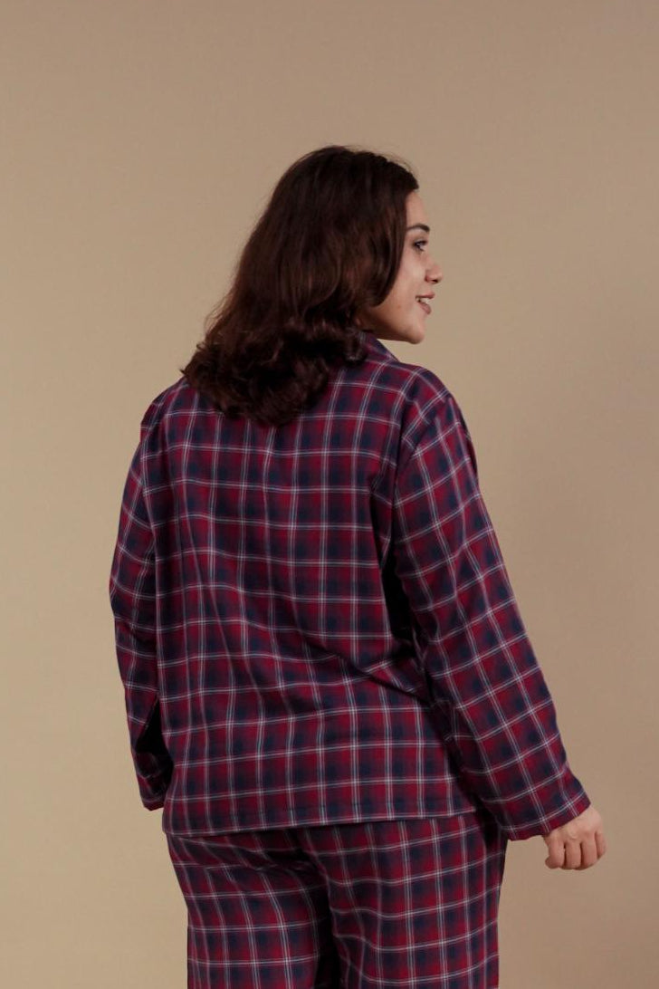 Ruby Check Women's Cotton Shirt - Full Sleeves